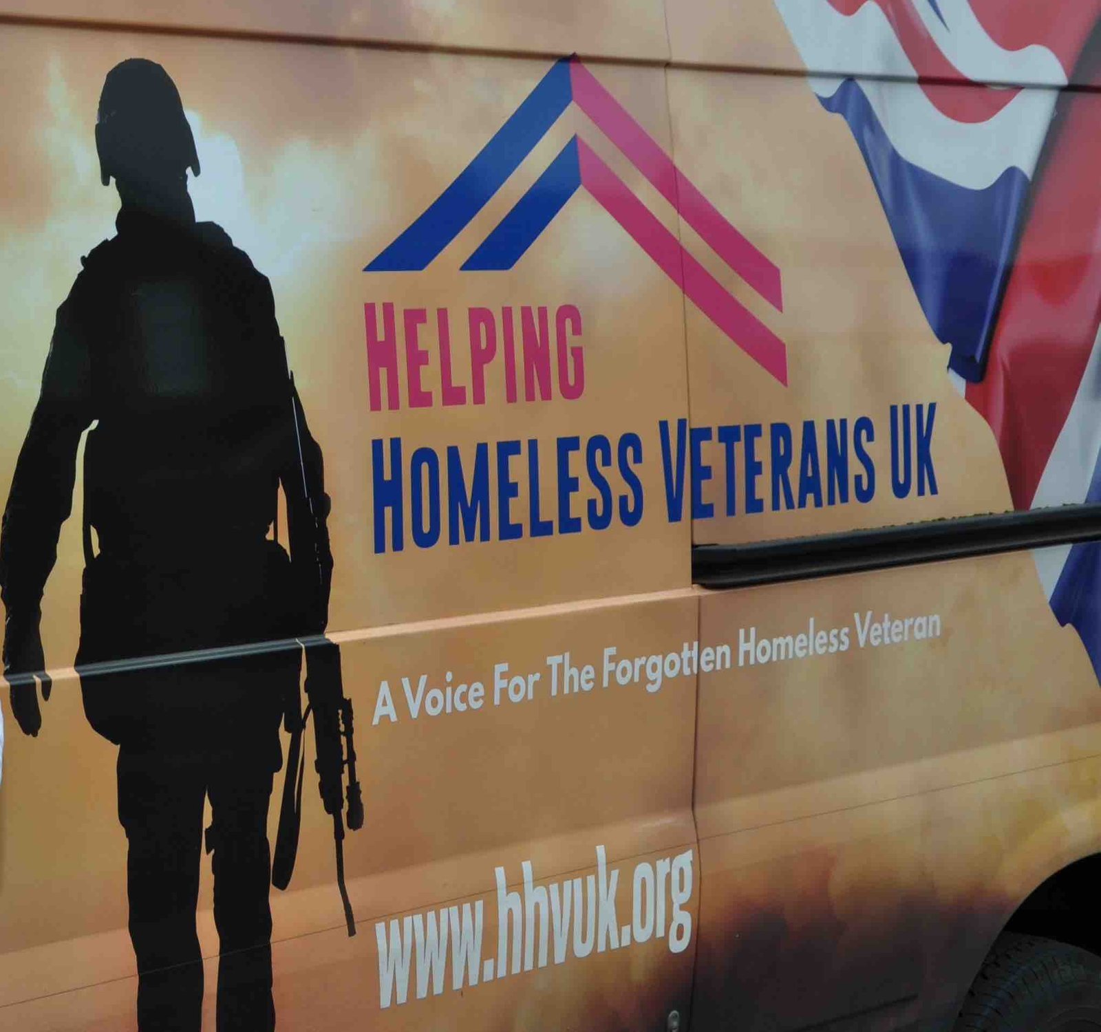 Homeless veteran sleeping rough