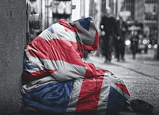 Charity volunteers helping veterans